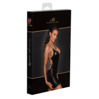 Mini Powerwetlook dress with lace-up back L Noir Handmade