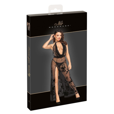 Długa sukienka Divinity z odkrytymi plecami L Noir Handmade