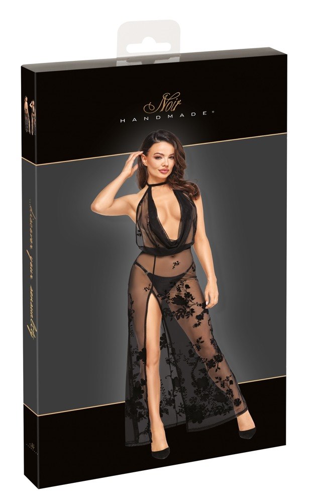 Długa sukienka Divinity z odkrytymi plecami L Noir Handmade