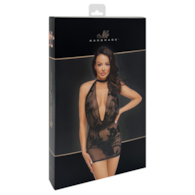 Mini sukienka Mythos z ozdobym łańcuszkiem z dżetów L Noir Handmade