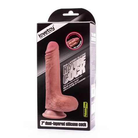 Dildo silikonowe z przyssawką Dual Layered Liquid 18 cm Lovetoy