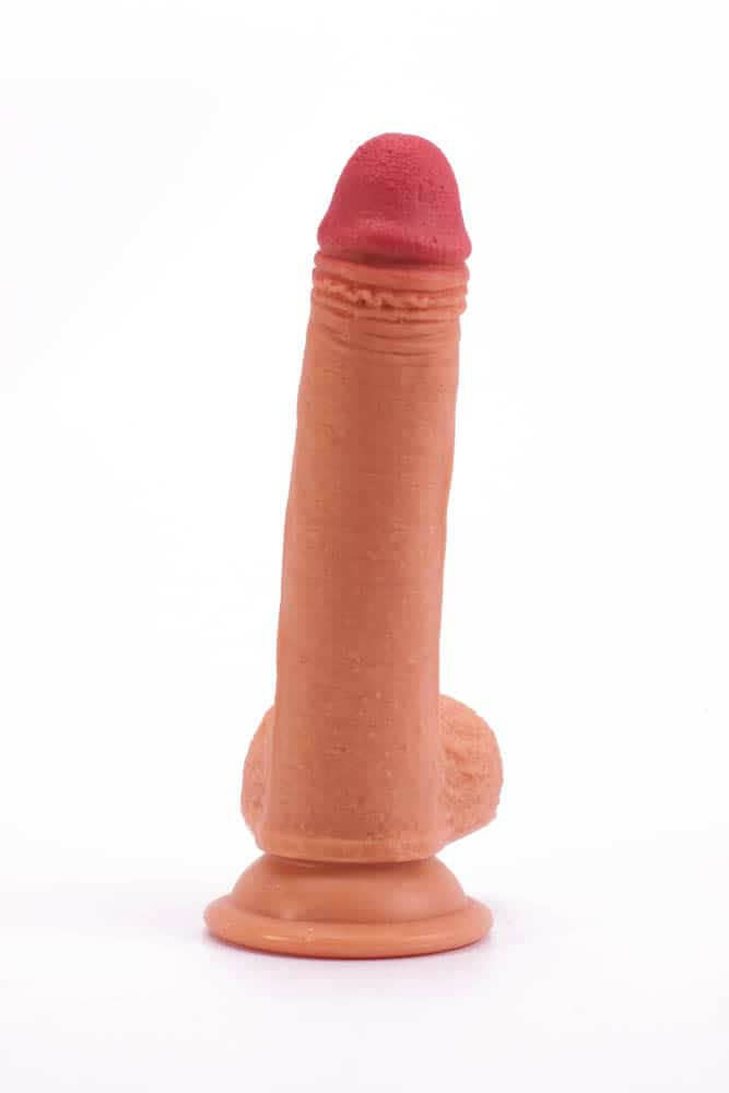 Dildo silikonowe z przyssawką Dual Layered Liquid 18 cm Lovetoy — zdjęcie 4
