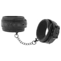 FETISH SUBMISSIVE - VEGAN LEATHER ANKLE CUFFS WITH NOPRENE LINING