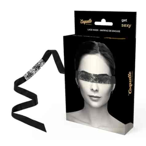 COQUETTE CHIC DESIRE - LACE MASK BLACK