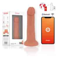 ONINDER - MEDIUM BOGOTÁ VIBRATOR DILDO 9 SPEEDS NATURAL 20 CM -O- 4.2 CM - FREE APP