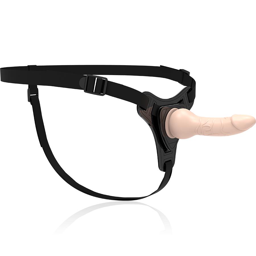 FETISH SUBMISSIVE HARNESS - FLESH REALISTIC SILICONE 16 CM — zdjęcie 2