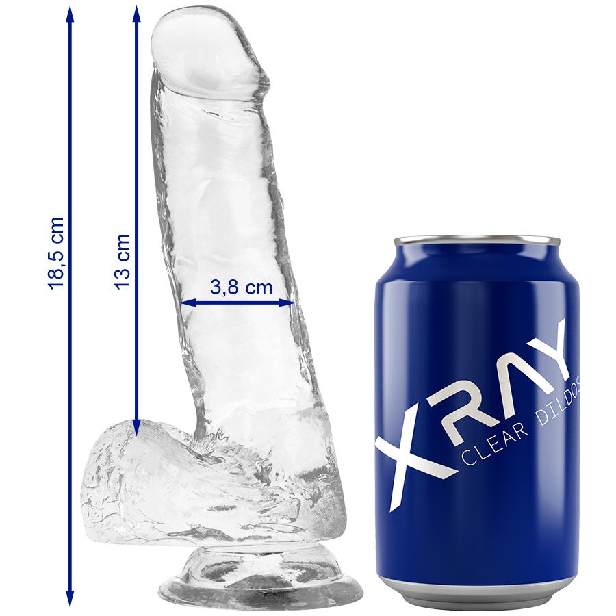 X RAY - CLEAR COCK WITH BALLS 18.5 CM -O- 3.8 CM — zdjęcie 2