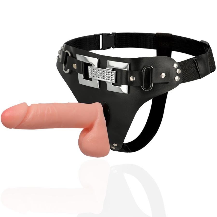 HARNESS ATTRACTION - DELUXE HARNESS WITH REALISTIC VIBRATION 18 CM -O- 4.5 CM — zdjęcie 2