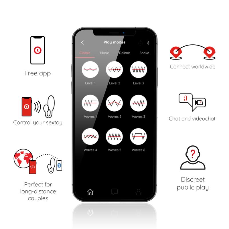ONINDER - DENVER VIBRATING EGG BLACK 7 X 2.7 CM FREE APP — zdjęcie 2