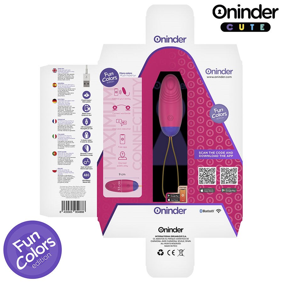 Oninder Cute - Love Pleasure Vibro-wave Tapping Silicone Egg - Free Global App — zdjęcie 2