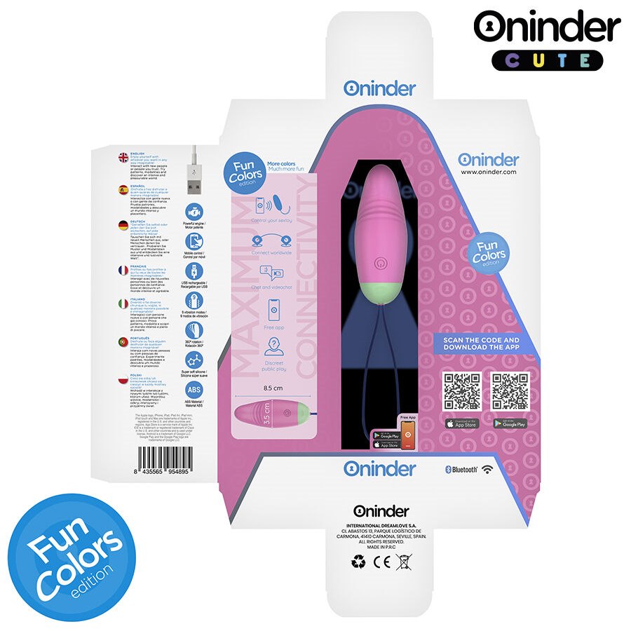 Oninder Cute - Love Pleasure 360° Vibrating-rotating Silicone Egg - Free Global App — zdjęcie 2