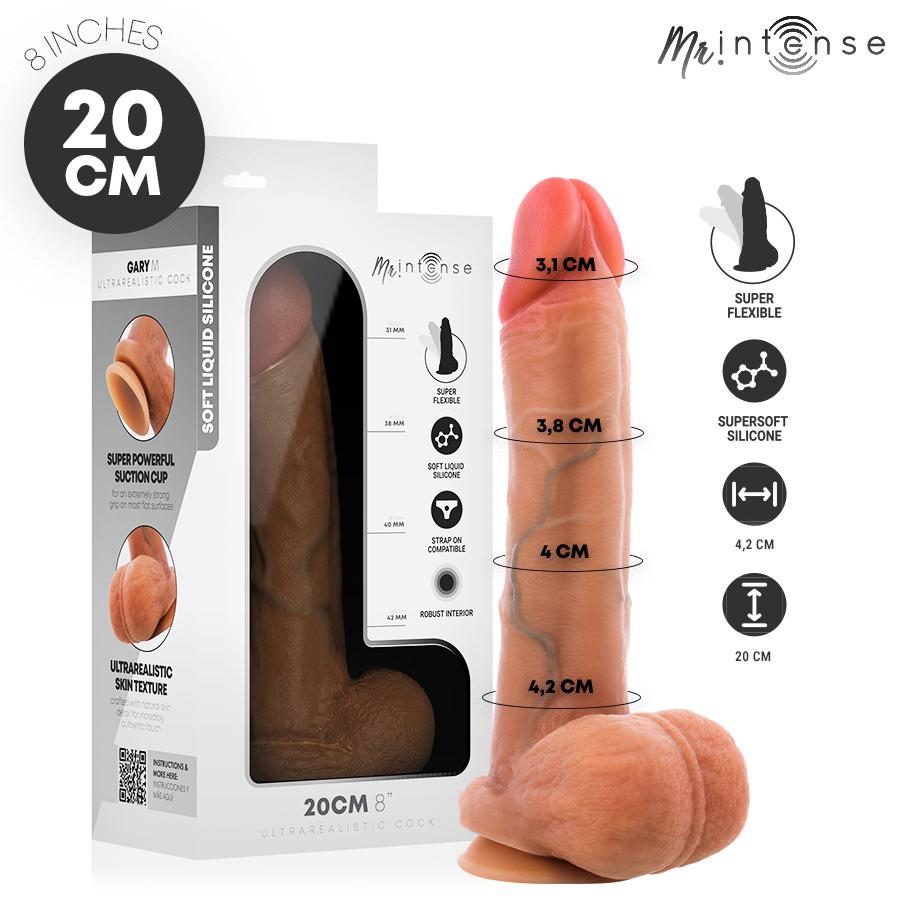 MR INTENSE - GARY M ULTRA-REALISTIC SILICONE COCK WITH TESTICLES 20 CM -Ø- 4.2 CM — zdjęcie 2