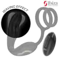 IBIZA - WIGGLE REMOTE CONTROLLED ROTATING ANAL PLUG WITH PERINEAL VIBRATION AND PENIS ENHANCING RINGS
