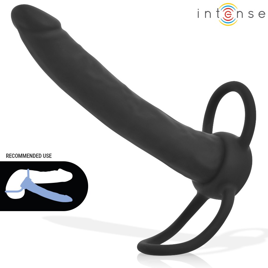 Intense For Him - Intense- Lucas Anal Dildo With Cock And Testicle Ring Silicone — zdjęcie 2
