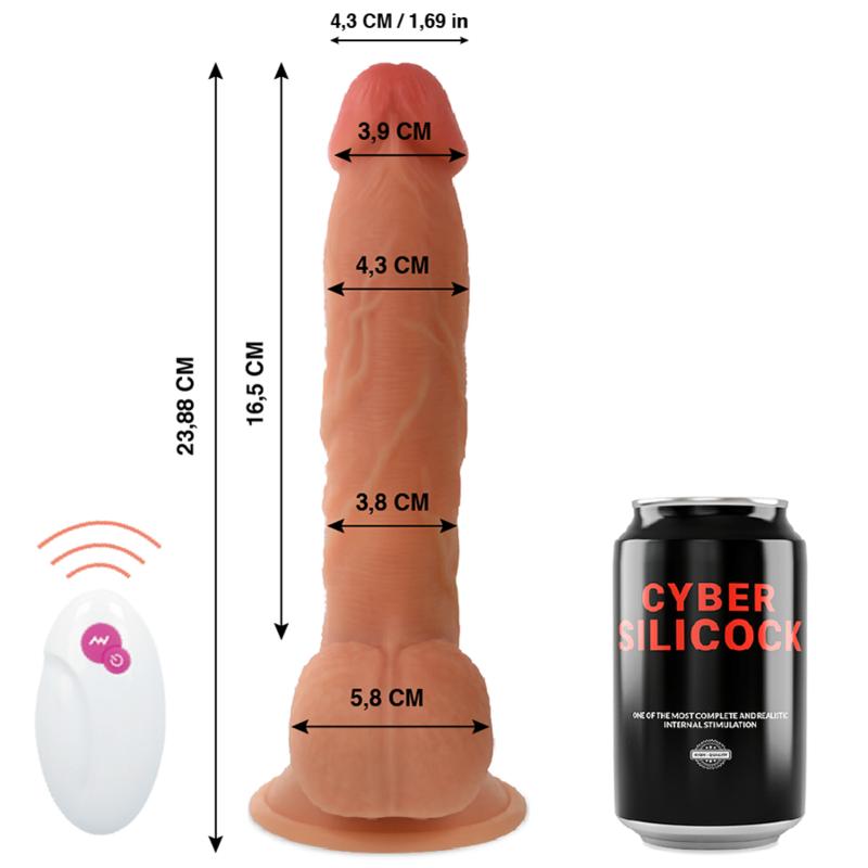 CYBER SILICOCK - REMOTE CONTROL REALISTIC MASTER BEN 23.88 CM -O- 4.3 CM — zdjęcie 3