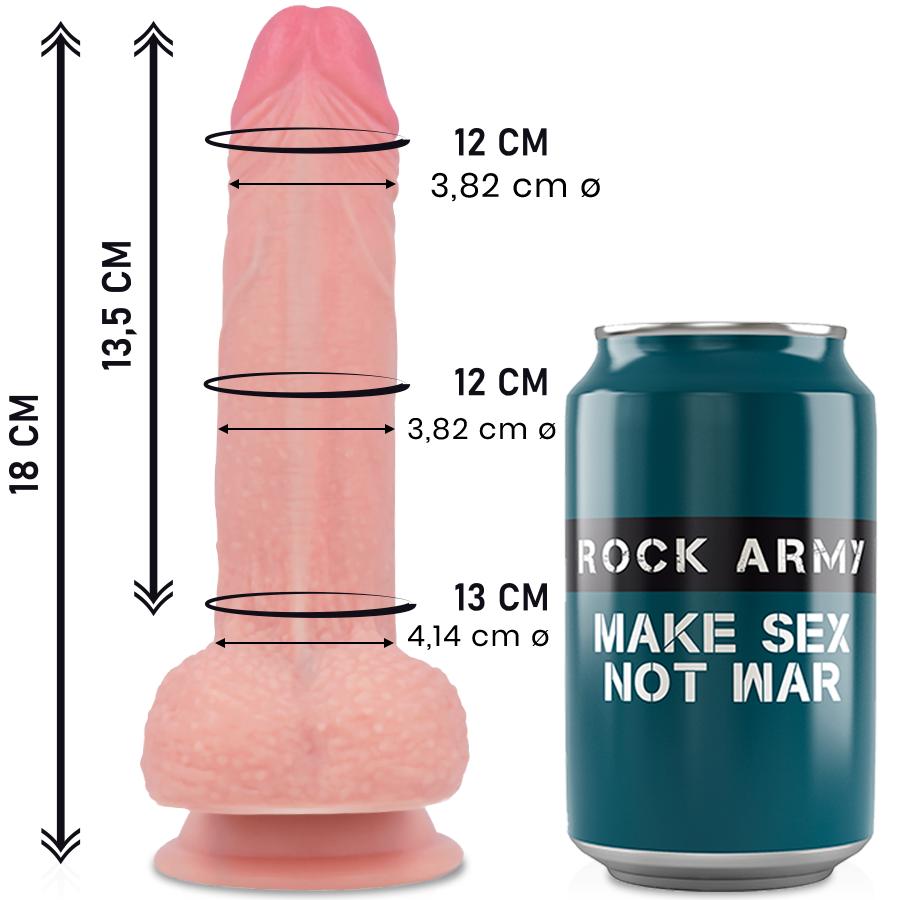 ROCKARMY - LIQUID SILICONE PREMIUM MUSTANG REALISTIC 18 CM -O- 4.14 CM — zdjęcie 3