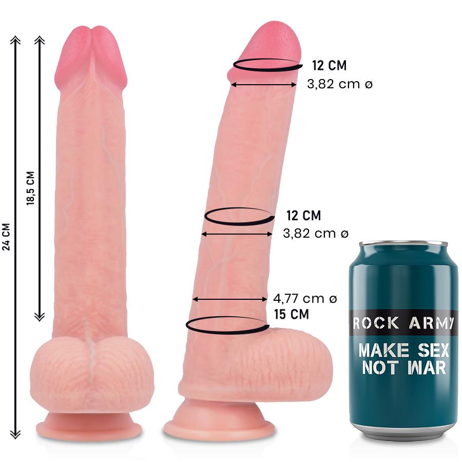 ROCKARMY - LIQUID SILICONE PREMIUM KINGCOBRA REALISTIC 24 CM -O- 4.77 CM — zdjęcie 3