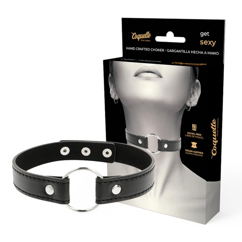 COQUETTE CHIC DESIRE - VEGAN LEATHER NECKLACE WOMAN ACCESSORY — zdjęcie 3