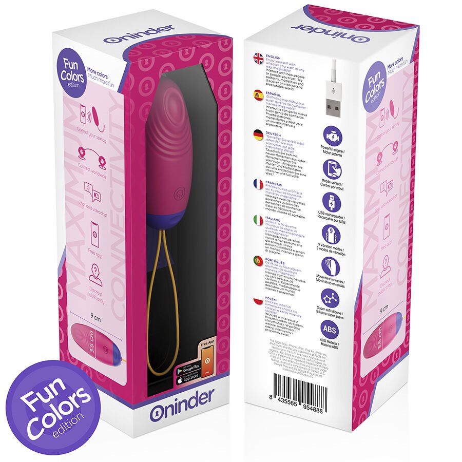 Oninder Cute - Love Pleasure Vibro-wave Tapping Silicone Egg - Free Global App — zdjęcie 3