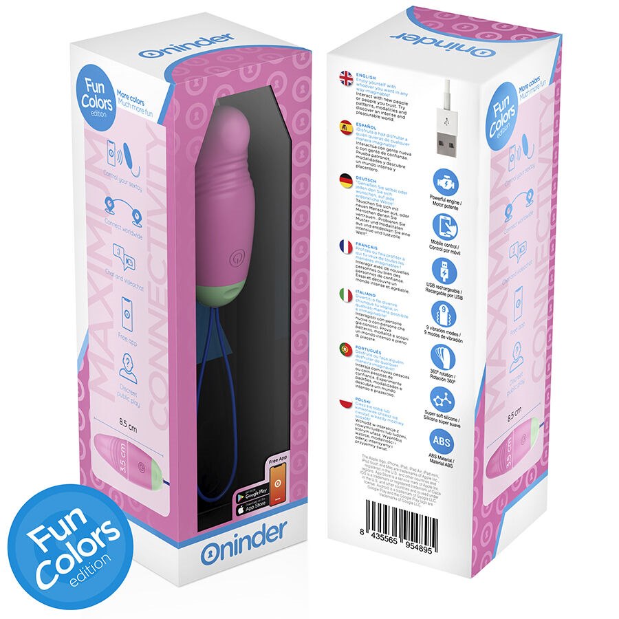 Oninder Cute - Love Pleasure 360° Vibrating-rotating Silicone Egg - Free Global App — zdjęcie 3