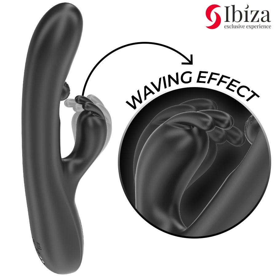 IBIZA - POWERFUL RABBIT VIBRATOR WITH MASSAGING ROLLING PEARL — zdjęcie 3