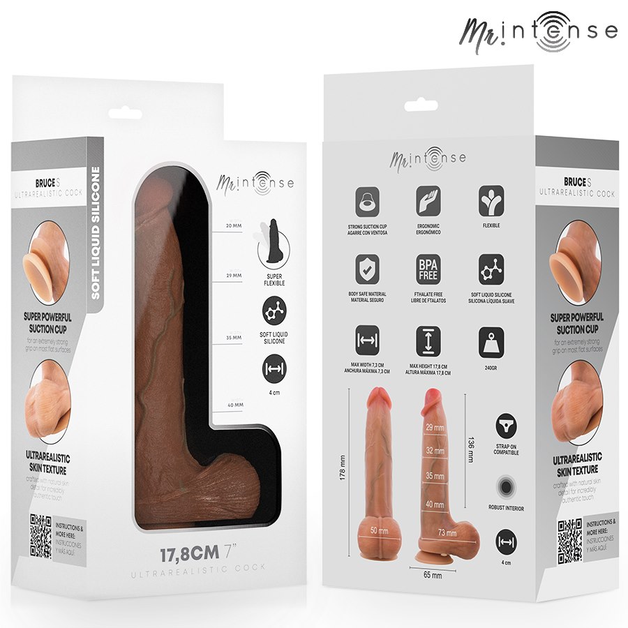 MR INTENSE - BRUCE S SILICONE DILDO WITH TESTICLES 17.8 CM -Ø- 4 CM — zdjęcie 3