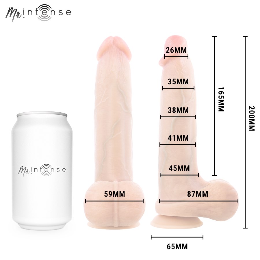 MR INTENSE - BRUCE M SILICONE DILDO WITH TESTICLES 20 CM -Ø- 4.5 CM — zdjęcie 3