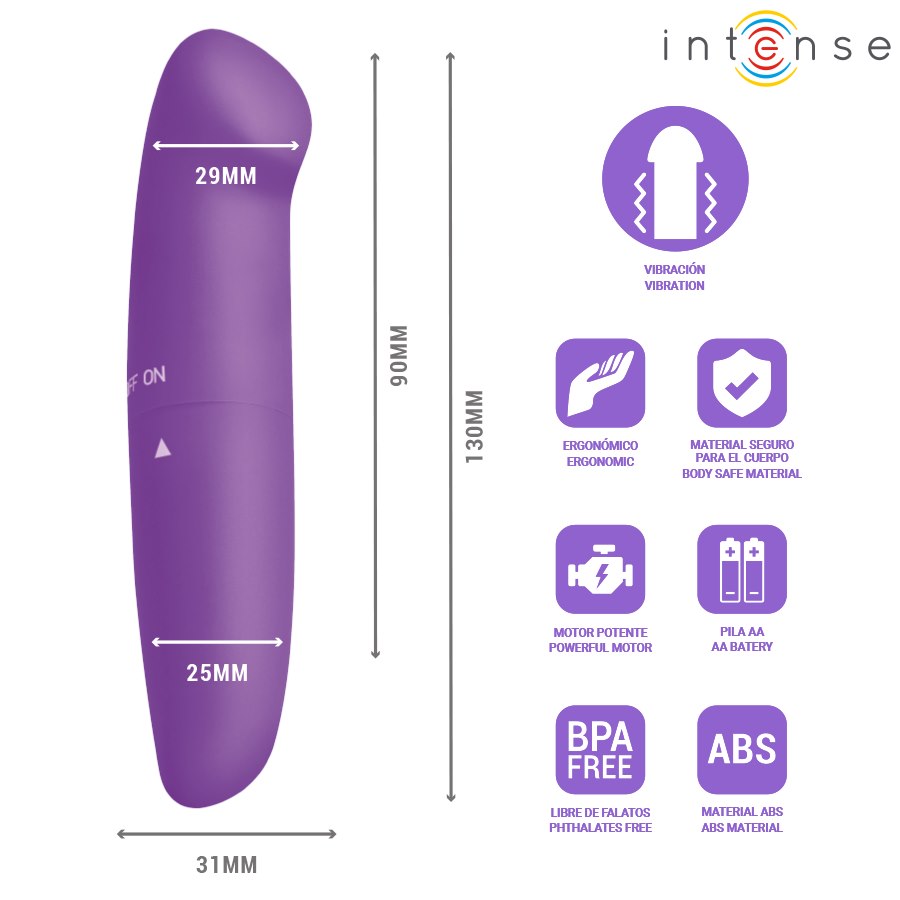 Intense Fun Toys - Intense - Phil G-Spot Vibrator Purple 13 Cm — zdjęcie 3