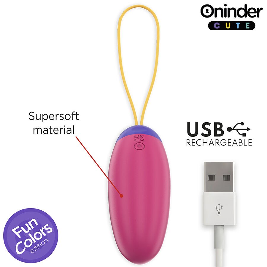 Oninder Cute - Love Pleasure Vibro-wave Tapping Silicone Egg - Free Global App — zdjęcie 4