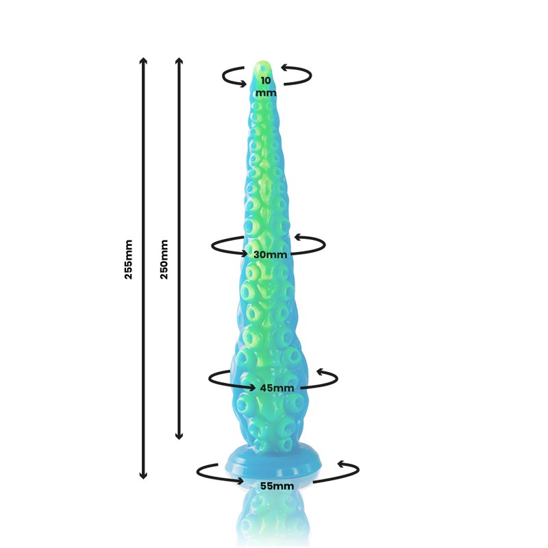 Epic - Scylla Dildo Thin Tentacle Fluorescent Small Size — zdjęcie 5