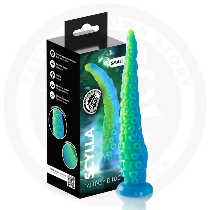 Epic - Scylla Dildo Thin Tentacle Fluorescent Small Size