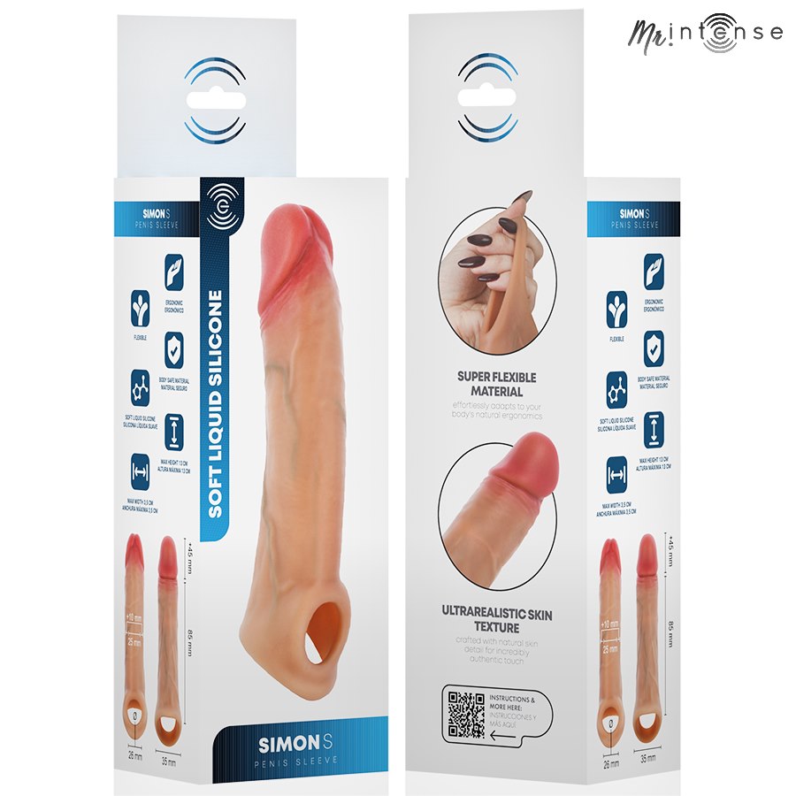 MR INTENSE - SIMON S SILICONE PENIS COVER 13 CM -Ø- 4 CM — zdjęcie 4