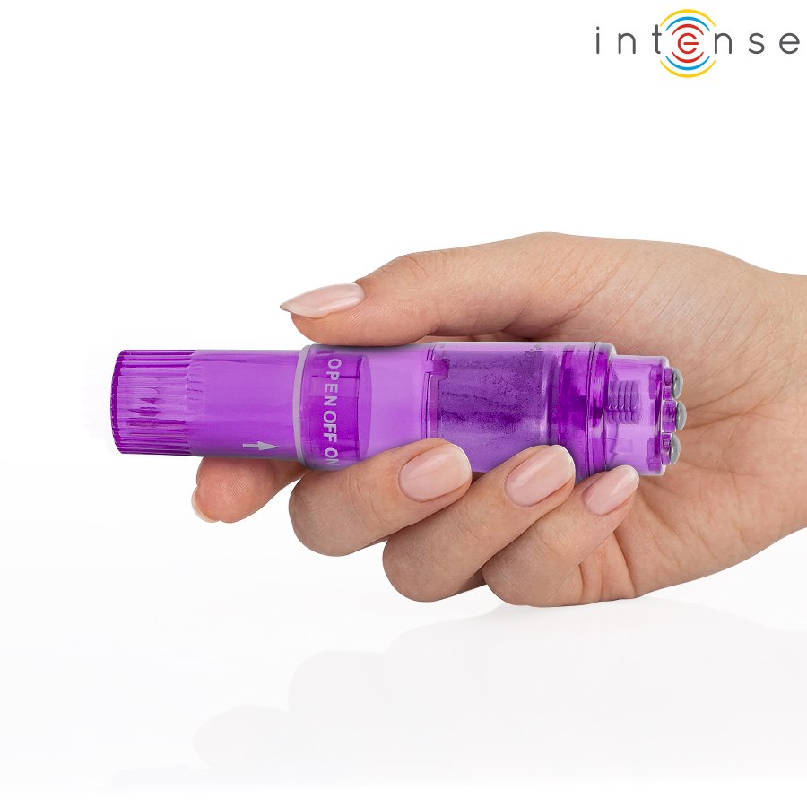 Intense Fun Toys - Intense - Kurt Mini Massager With 4 Interchangeable Heads Purple — zdjęcie 4