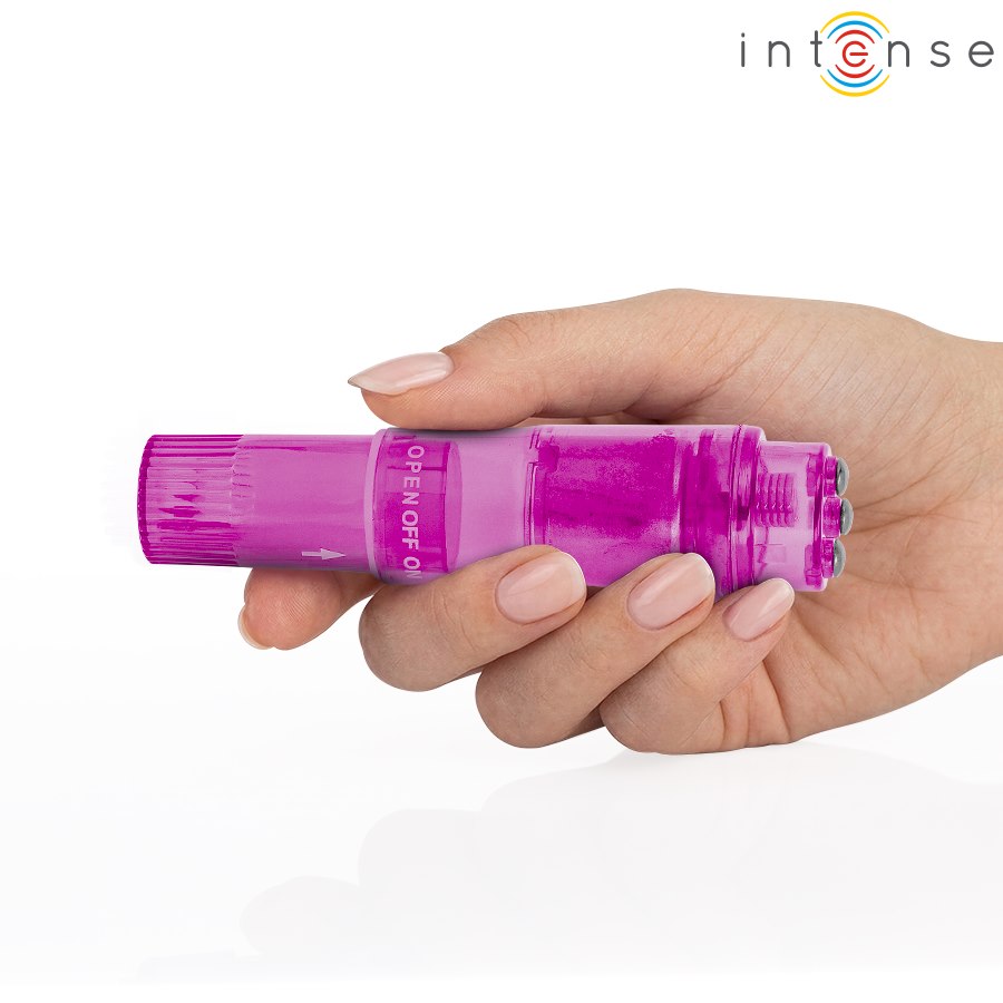 Intense Fun Toys - Intense - Kurt Mini Massager With 4 Interchangeable Heads Pink — zdjęcie 4