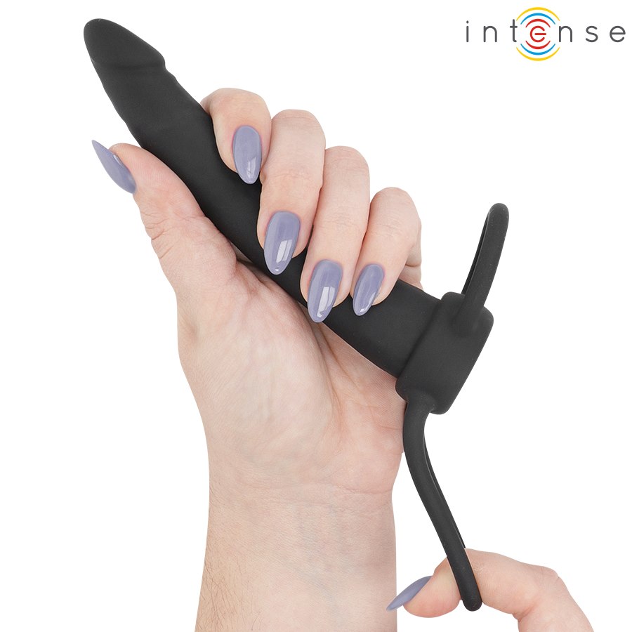 Intense For Him - Intense- Lucas Anal Dildo With Cock And Testicle Ring Silicone — zdjęcie 4
