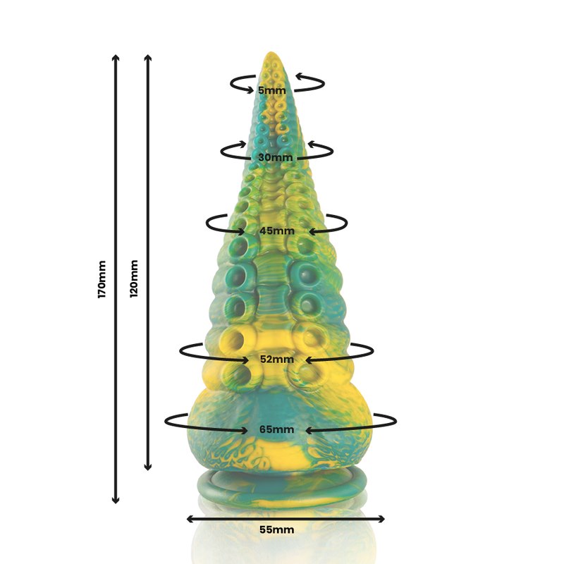 Epic - Cetus Dildo Green Tentacle Small Size — zdjęcie 4