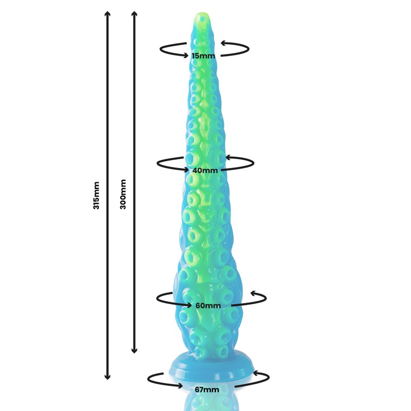 Epic - Scylla Fluorescent Thin Tentacle Dildo Large Size — zdjęcie 5