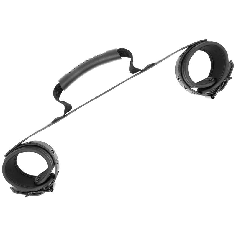 FETISH SUBMISSIVE - NOPRENE LINING HANDCUFFS WITH HANDLE — zdjęcie 5