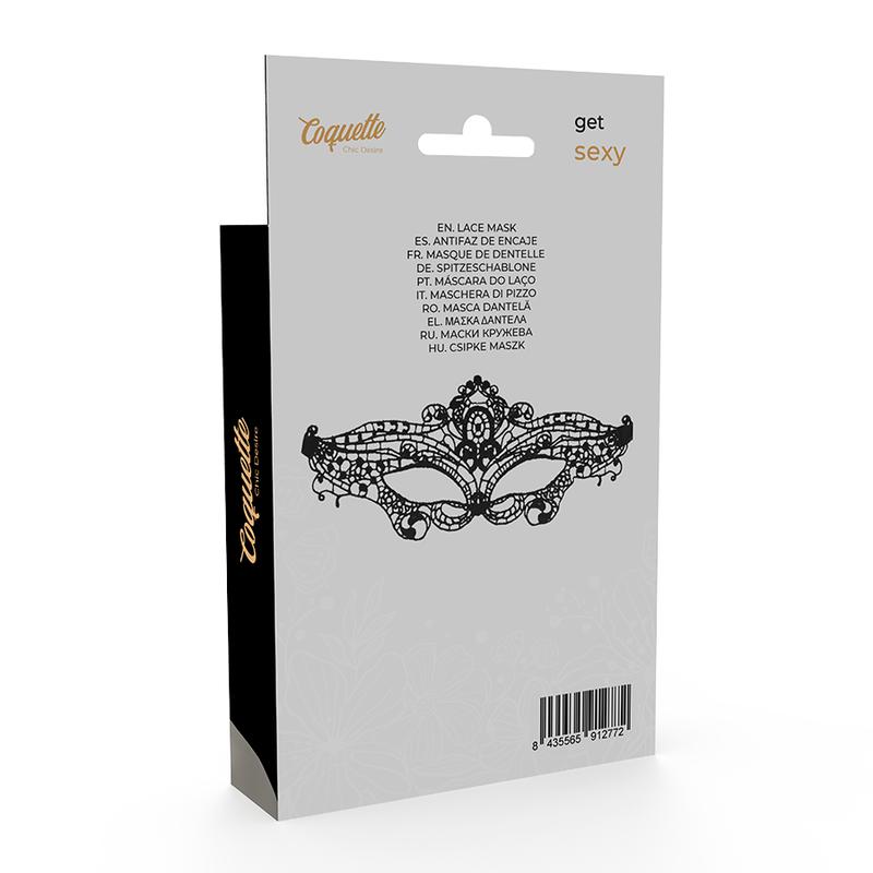 COQUETTE CHIC DESIRE - LACE MASK BLACK — zdjęcie 5