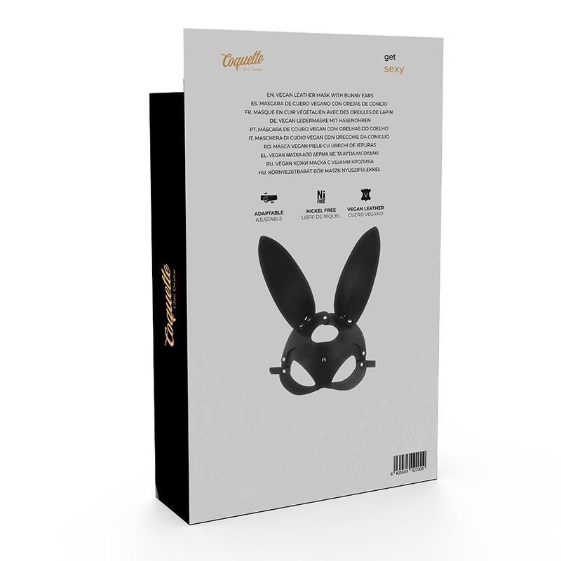 COQUETTE CHIC DESIRE - VEGAN LEATHER MASK WITH BUNNY EARS — zdjęcie 5