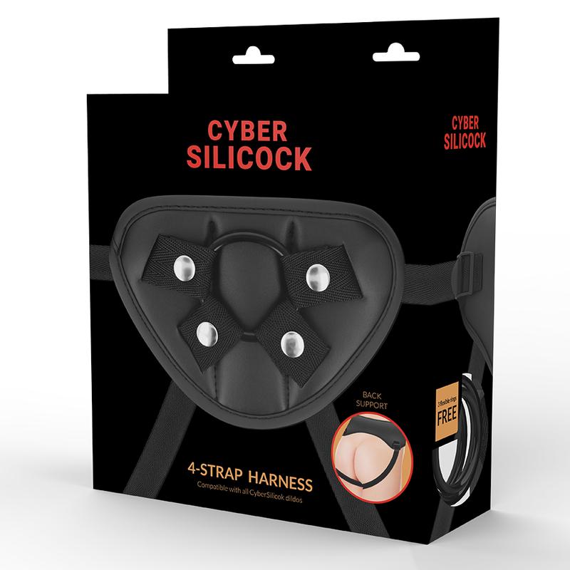 CYBER SILICOCK - STRAP-ON HARNESS WITH 3 RINGS FREE — zdjęcie 5