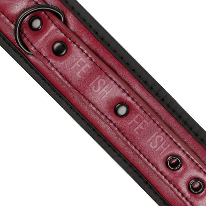 FETISH SUBMISSIVE DARK ROOM - VEGAN LEATHER ANKLE HANDCUFFS WITH NEOPRENE LINING — zdjęcie 5