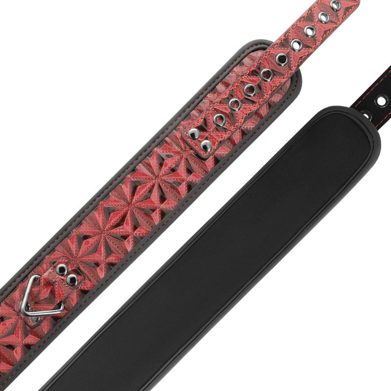 BEGME - RED EDITION PREMIUM VEGAN LEATHER COLLAR WITH NEOPRENE LINING — zdjęcie 5