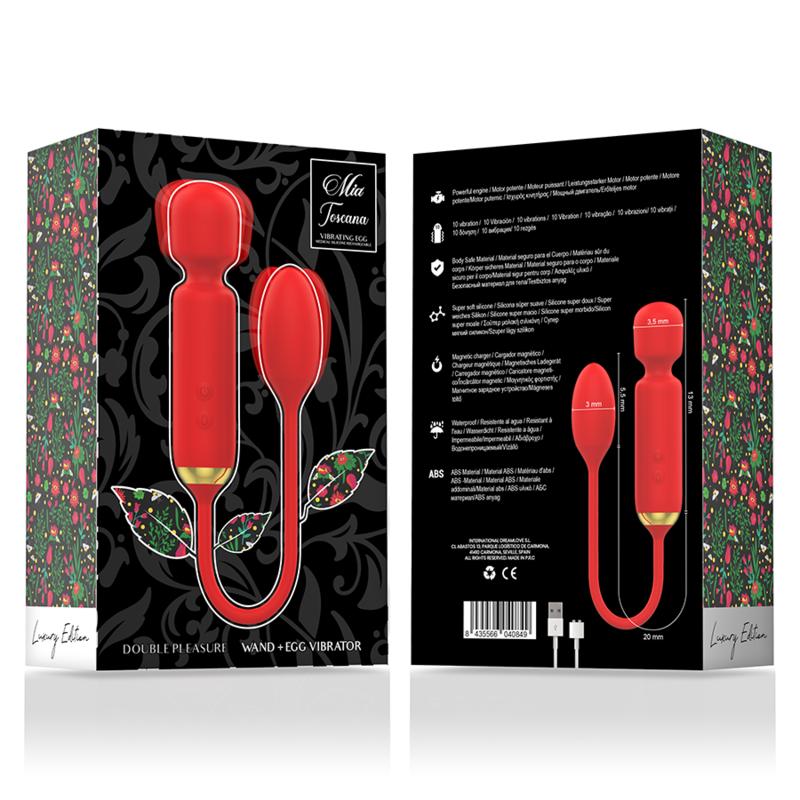 MIA - TOSCANA DOUBLE PLEASURE WAND + VIBRATING EGG — zdjęcie 5