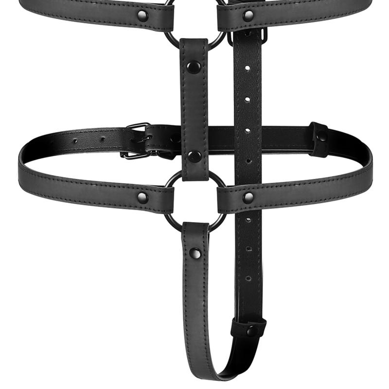 FETISH SUBMISSIVE BONDAGE - ADJUSTABLE HARNESS TORSO AND ARMS — zdjęcie 5