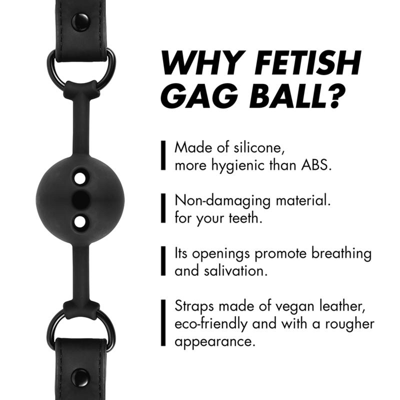 FETISH SUBMISSIVE BONDAGE - BREATHABLE SILICONE BALL GAG — zdjęcie 5
