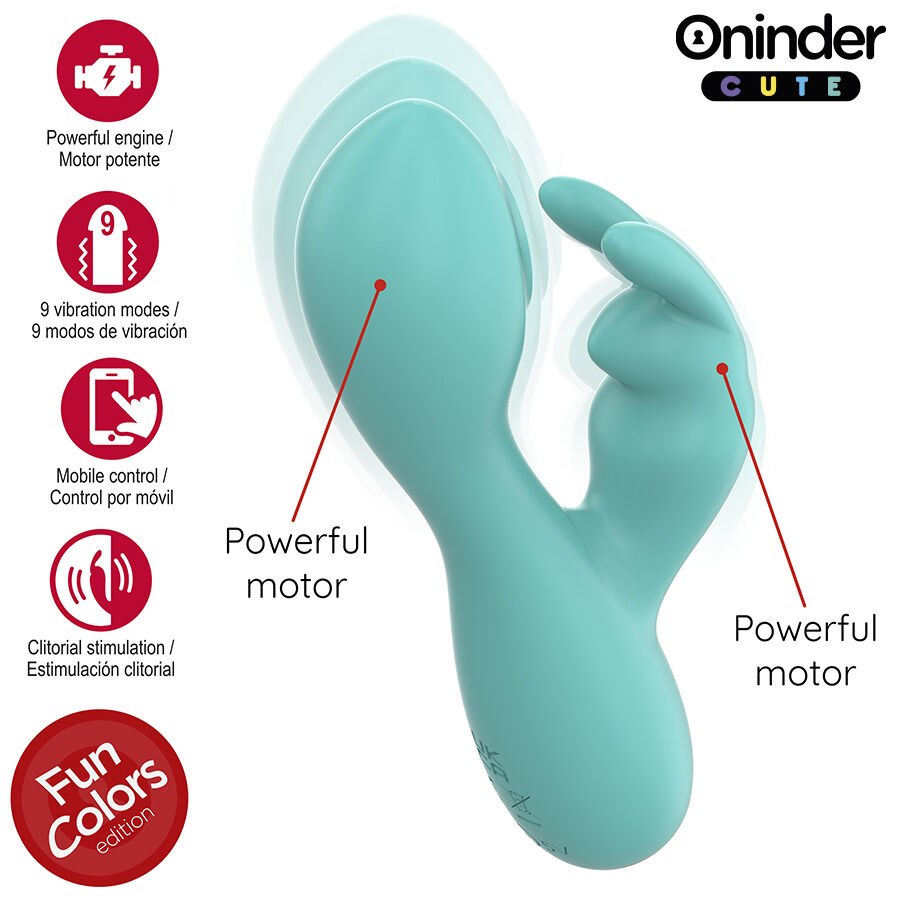 Oninder Cute - Love Bunny G-spot Clitoral Vibrator - Free Worldwide App — zdjęcie 5