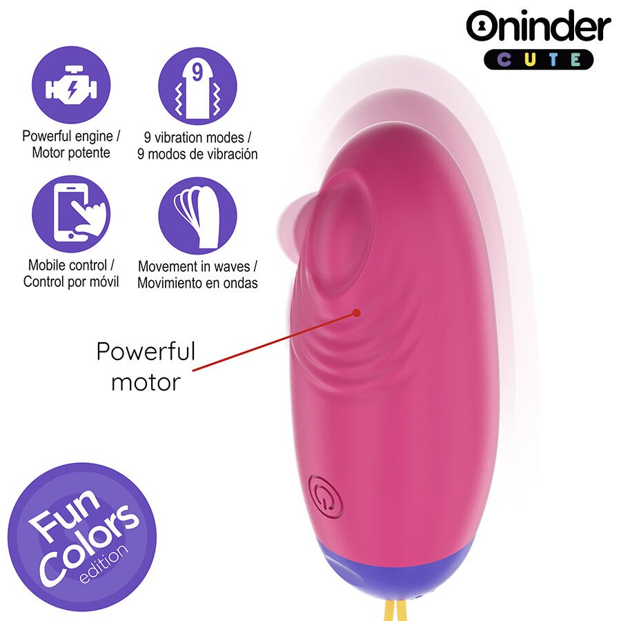 Oninder Cute - Love Pleasure Vibro-wave Tapping Silicone Egg - Free Global App — zdjęcie 5