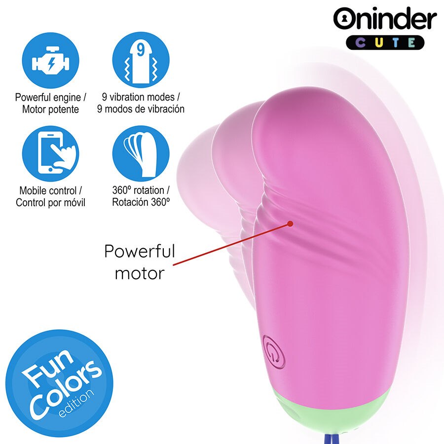 Oninder Cute - Love Pleasure 360° Vibrating-rotating Silicone Egg - Free Global App — zdjęcie 5
