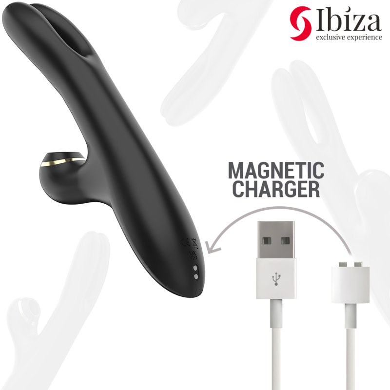 IBIZA - DOUBLE VIBRATOR CLAMPING BLACK — zdjęcie 5